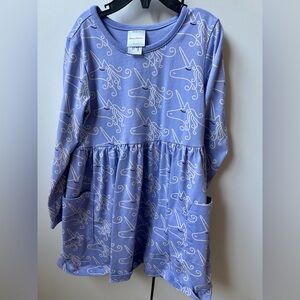 Hanna Andersson fancy unicorn lavender dress